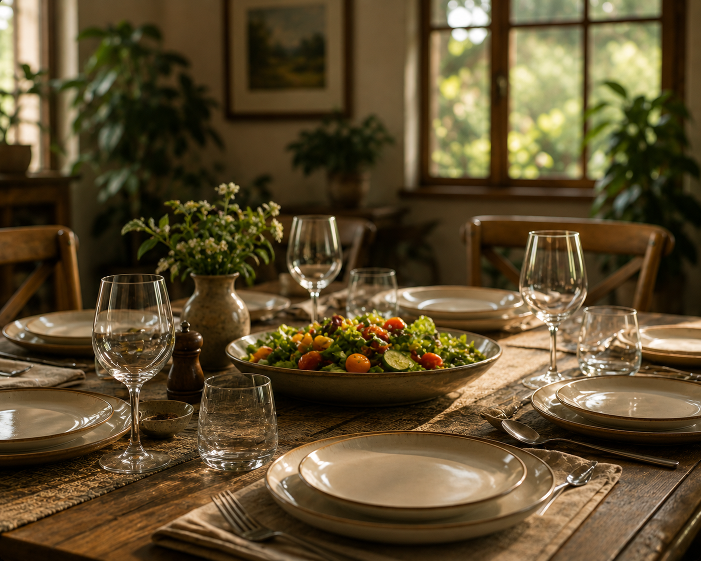 Elegant lunch service